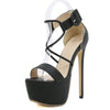 Sexy High Heel Open Toe Solid Ankle Buckle Strap Platform Sandal
