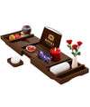 Bathtub Reading Tray Brown Color by Royal Craft Wood