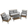 4 Piece Rattan Wicker Patio Set by Blak Hom