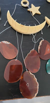 NEW Star & Crescent Moon Agate Wind Chime by Whyte Quartz