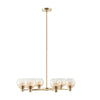 6-light Ombre Glass Globe Chandelier by Blak Hom