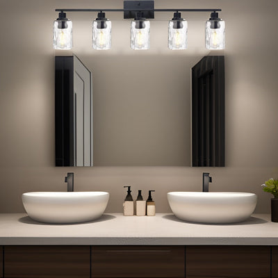 5-Light Bathroom Lighting Fixtures Over Mirror by Blak Hom