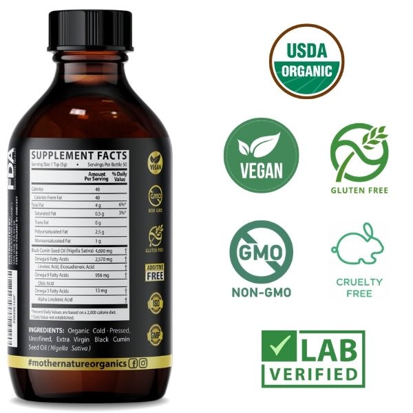 Black Seed Oil Turkish - Mother Nature Organics