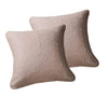DaDa Bedding Set of 2-Pieces Sandy Beige Taupe Square Cushion Throw Pillow Covers, 18" x 18" (JHW-585) by DaDa Bedding Collection