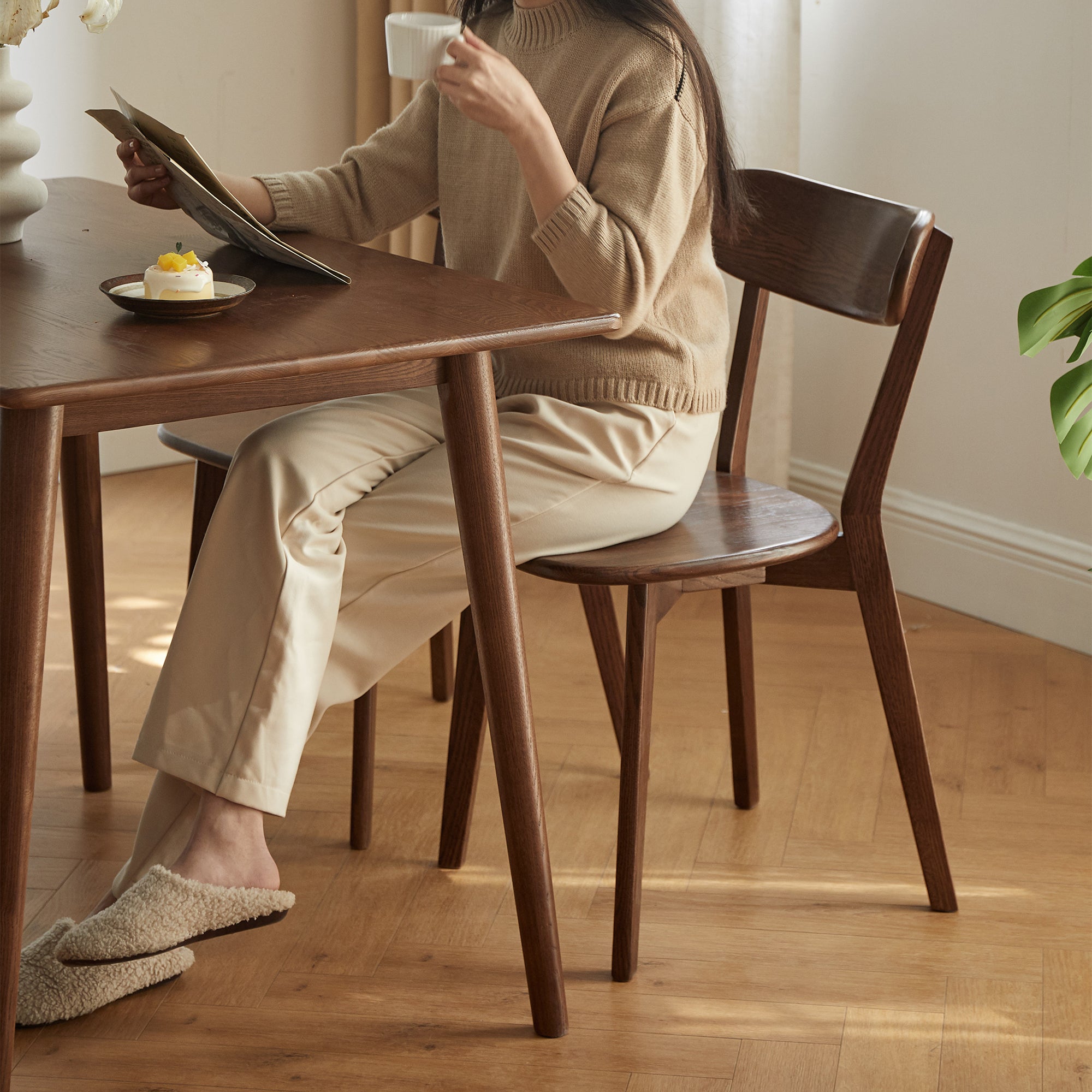 Oak Natural Wood Dining chair by Blak Hom