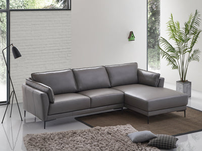 ACME Meka Sectional Sofa, Anthracite Leather by Blak Hom