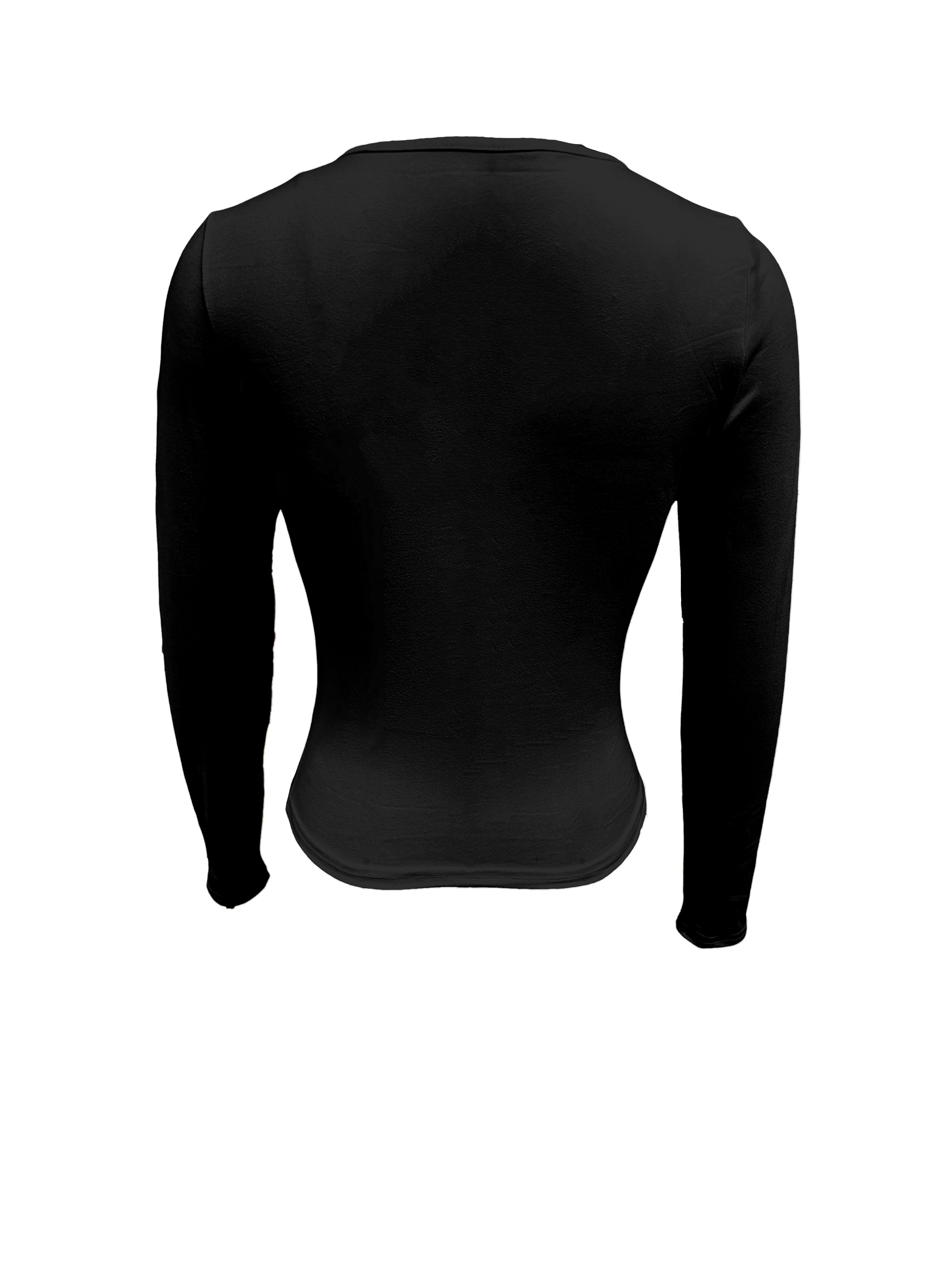 Y2K-Inspired Letter Print Long Sleeve Shirt