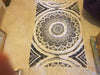 Tufted Cotton Rug, Black Mandala Boho Rug, Hand Woven Bohemian Runner | 2X 4.4 #ns23 _mkpt by Js House