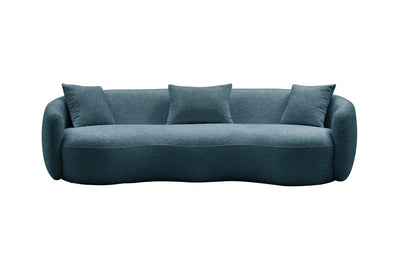 Modern Curved  Boucle Fabric Couch by Blak Hom