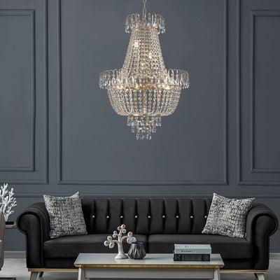 Gold Crystal Large Contemporary Luxury Chandelier by Blak Hom