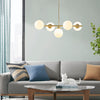 5-Light Chandelier with Frosted Glass Globe Bulbs by Blak Hom