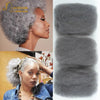 Brazilian Grey Color Remy Hair Afro Kinky Bulk Remy Bulk Hair | Braiding Dreadlock Hair