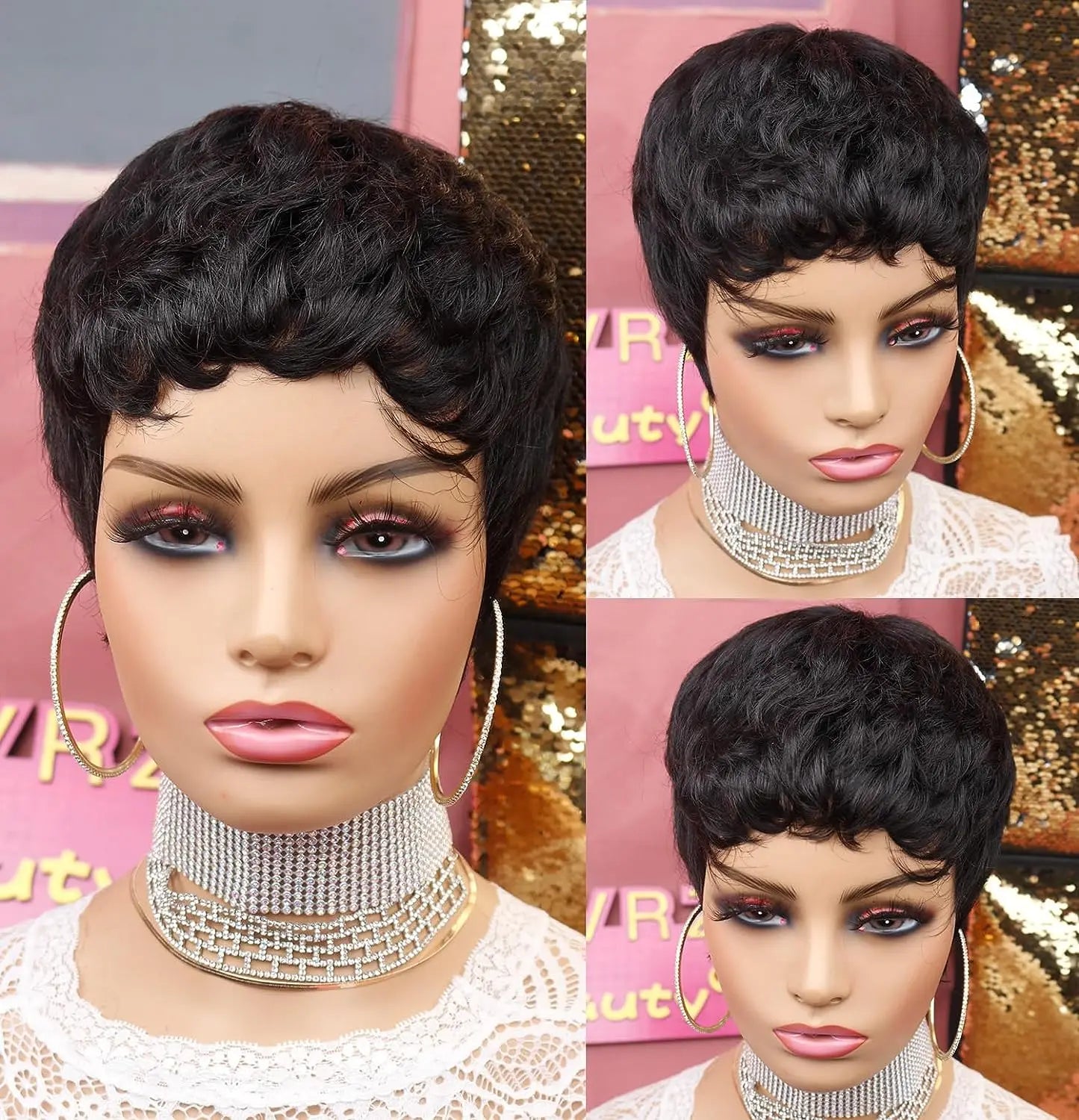 Short Pixie Cut Wig- Black