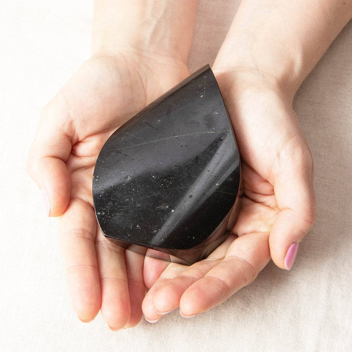 Black Tourmaline Flame Freeform Crystal by Tiny Rituals
