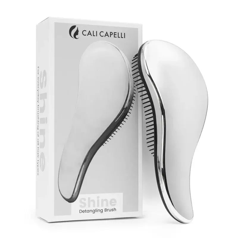 Shine Detangling Hair Brush - Silver | Calicapelli