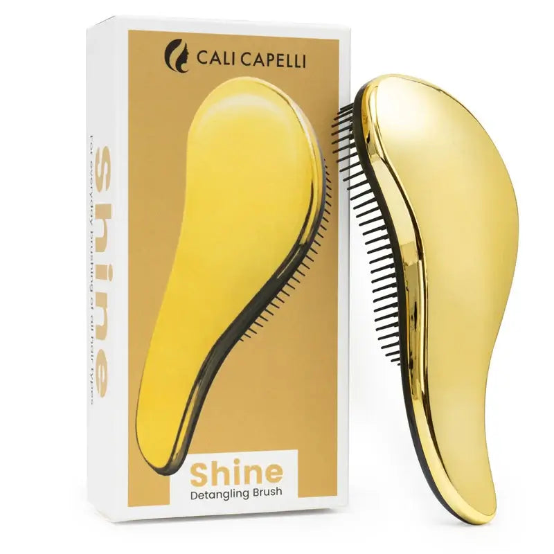 Shine Detangling Hair Brush - Gold | Calicapelli