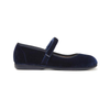 Classic Velvet Mary Janes in Navy by childrenchic