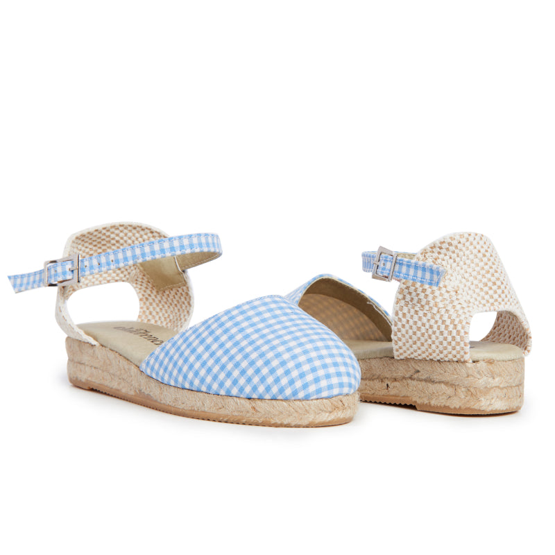 Canvas Espadrille in Blue Gingham by childrenchic