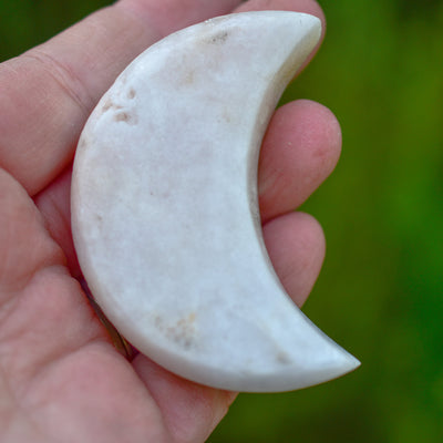 Pink Amethyst Crescent Moons by Whyte Quartz