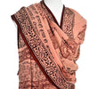 Ganesha Meditation Shawl - Naturally dyed in Red Sandalwood with mantra print by OMSutra