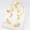 High Quality Dubai Gold 3 color Jewelry Set For Women