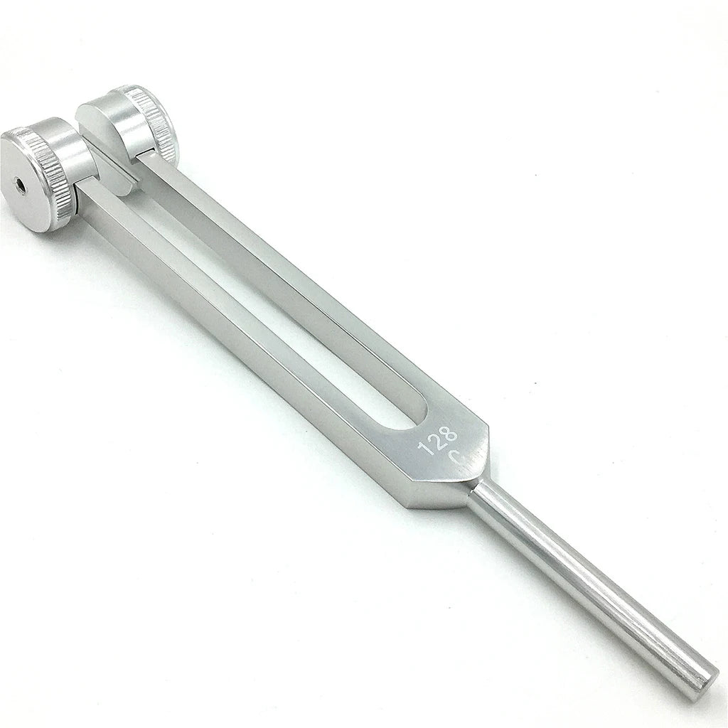 128Hz Tuning Fork with Hammer Ball Set for Meditation Prayer