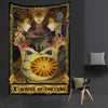Western Witch Tarot Card Pattern Blanket Tapestry Wall Hanging