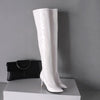Thigh High Boots Women Red White Black Fashion Over the Knee Boot Patent Sexy Nightclub