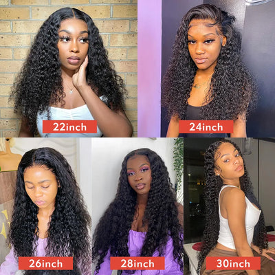 Water Wave Lace Front Wig Full Lace Front Human Hair Wig 30 34 Inch HD