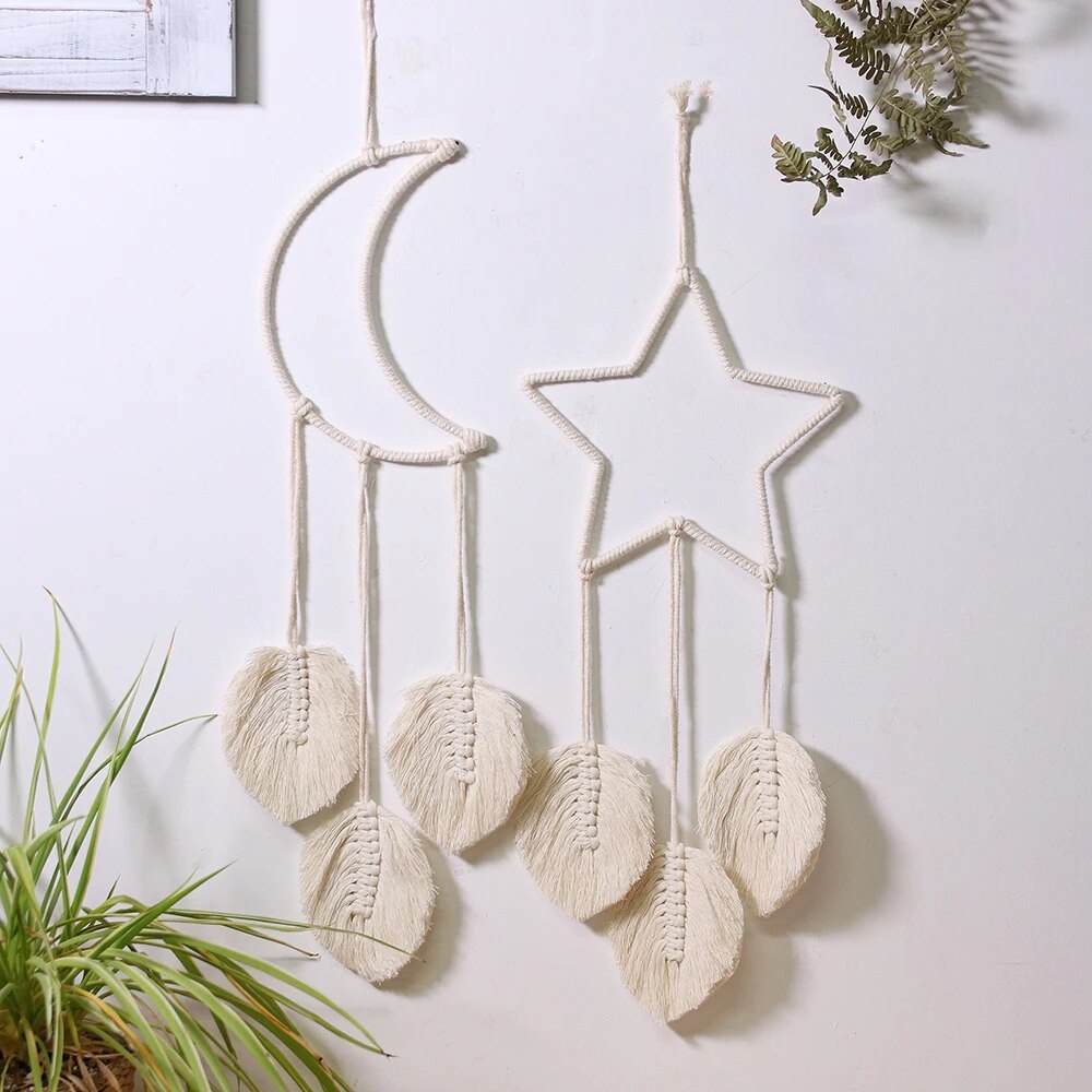 Star and best sale moon macrame