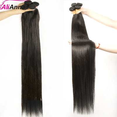 10A 36 38 40 Inch Human Hair Bundles, Brazilian Straight