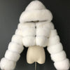 Winter Fluffy Long Sleeve Hooded Jacket with Full Zipper