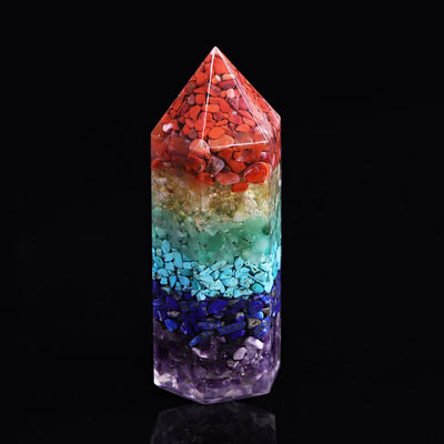 7 Chakra Energy Column Healing Crystal Decoration