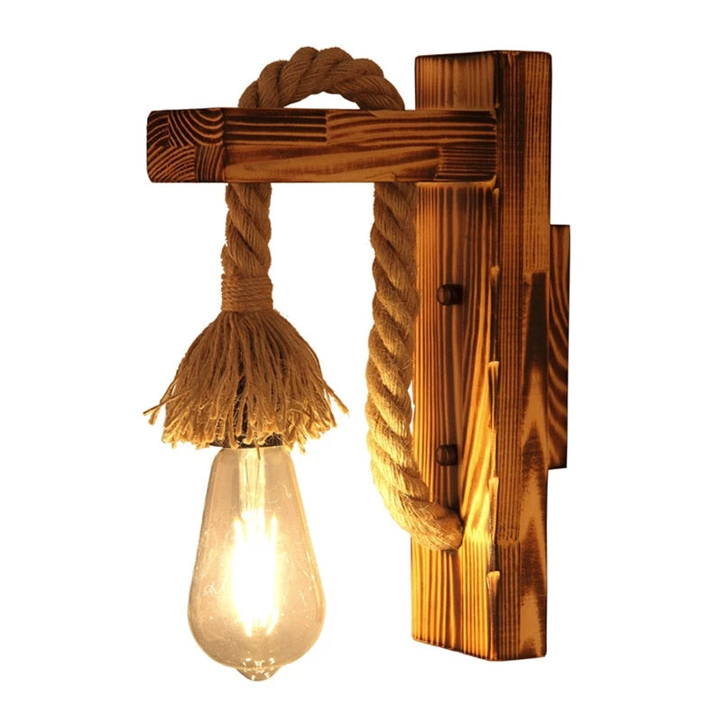 Industrial Vintage Rope Wall Lamp Led