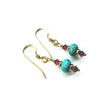Hot Pink and Turquoise 14 K Gold Filled Earrings by Alexa Martha Designs