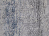 Vintage Distressed Mandala Grey Blue Rug by Bareens Designer Rugs