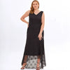 Slim-Fit Lace Sleeveless Dress