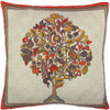 Chelsie Rustic Tree Silk Pillow by Bareens Designer Rugs