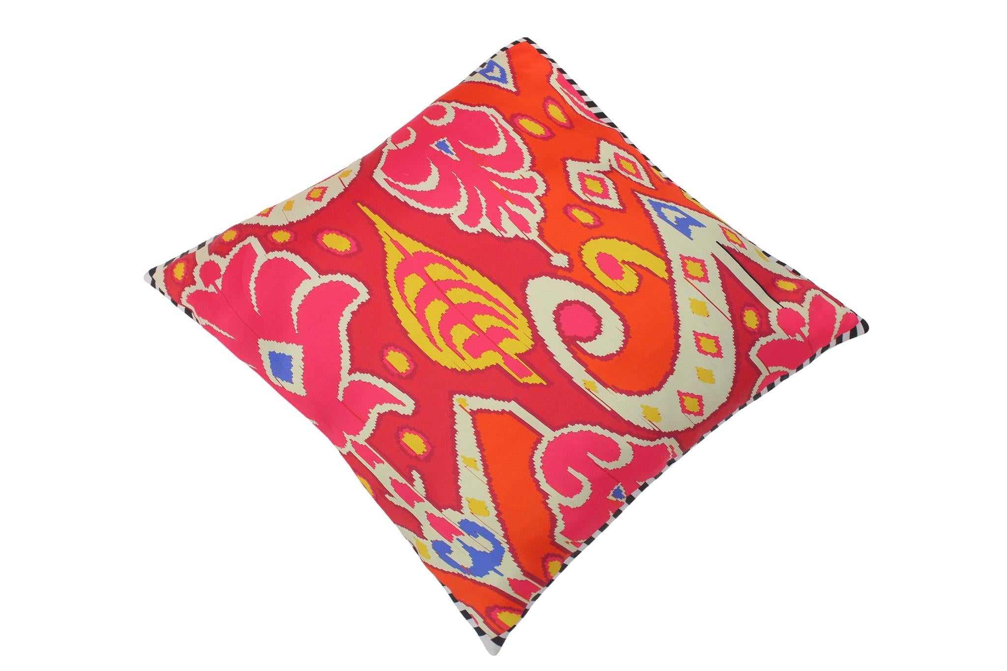 Devora Modern Ikat Silk Pillow