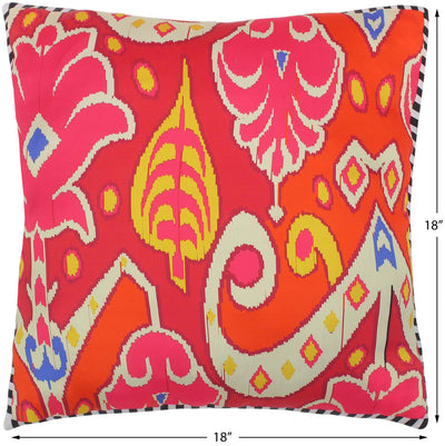 Devora Modern Ikat Silk Pillow
