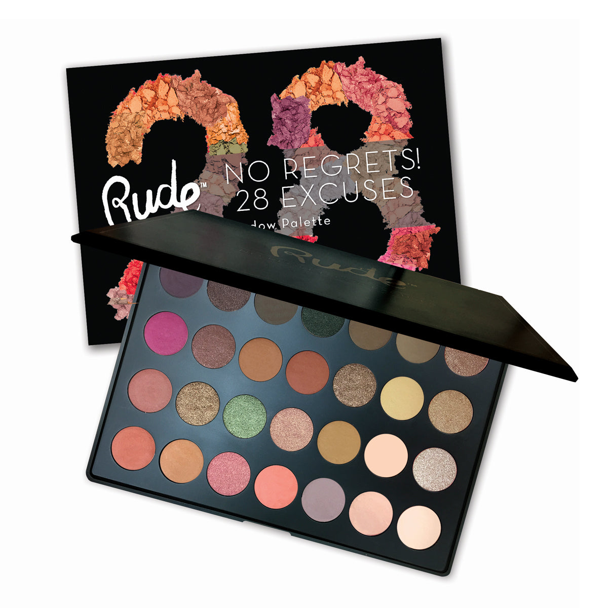 RUDE No Regrets! 28 Excuses Eyeshadow Palette (DC) by Avera Group