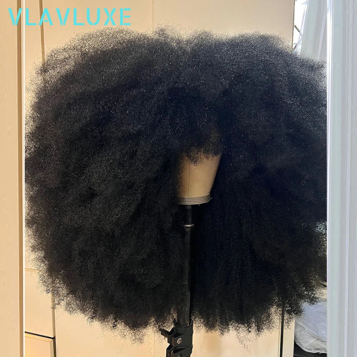 16-36 Inch 400 Density Afro Kinky Curly 13x4/360 HD Lace Glueless Wig Human Hair Wear And Go Curly HD Lace Frontal Wig For Women