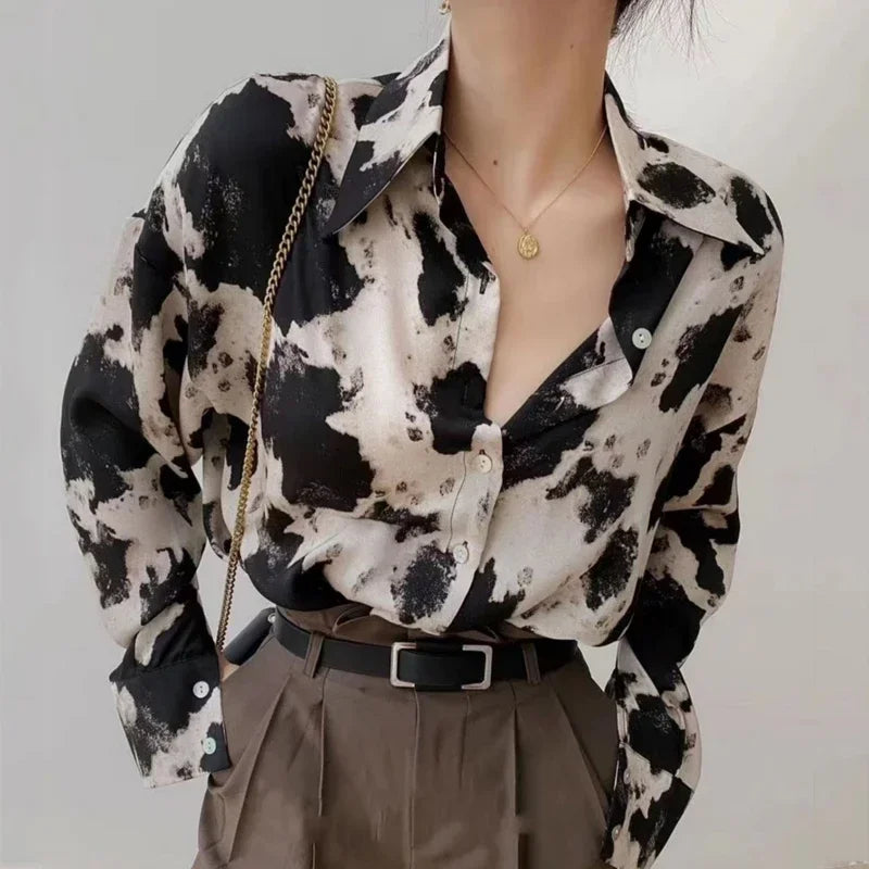 Cow Print Button Up Shirts