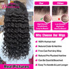 Princess - HD Transparent Lace Front Pre-Plucked Brazilian Deep Wave Wig with Baby Hair Human Hair Wigs