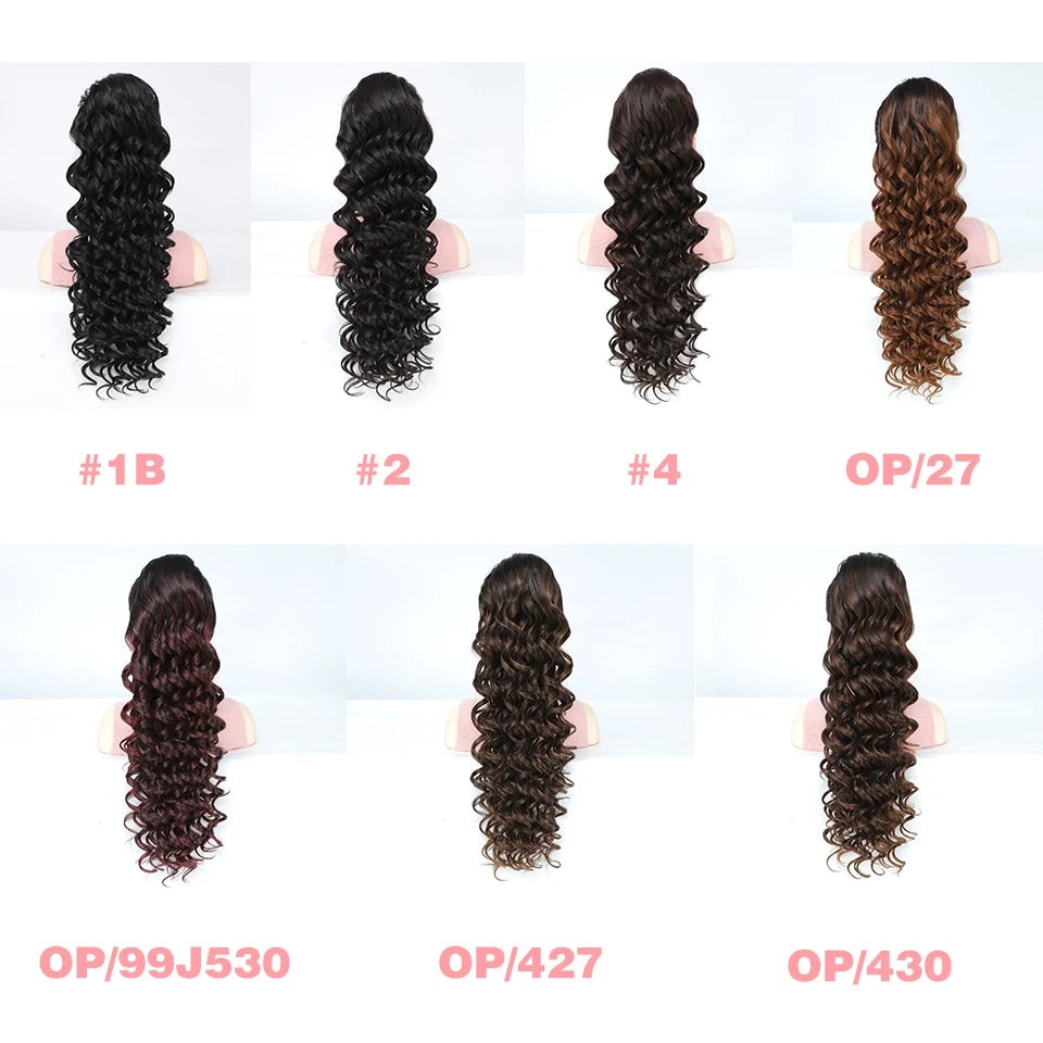 24inch Synthetic Drawstring Ponytail Extension For Women Long Afro Curly Fluffy Ponytail Clip in Hair Extensions For Daily Use