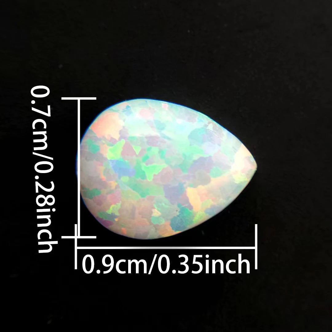 4pcs Opal Stone Set Loose Gemstone Oval Fire Color Face Ring Face Main Stone Flat Ring Earring Necklace Accessories DIY jewelry
