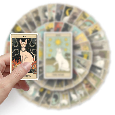 10/35/78PCS Cartoon Tarot Card Stickers Divination Aesthetic