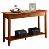 1 Drawer Console Table with Shelf Console Tables, Cherry