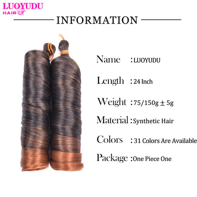 Spiral Curls 24 Inch Synthetic Ombre Braiding Hair