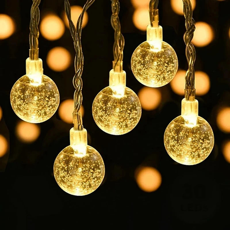 Waterproof Crystal Ball Fairy String Lights, battery Operated - Nellie's Way Beauty, Inc.